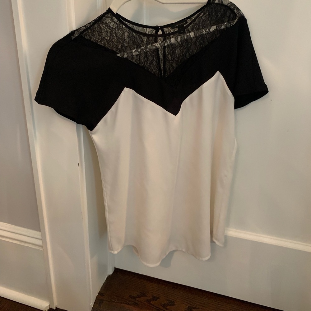 Ann Taylor silk and lace top